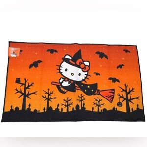 Hello Kitty Halloween Witch Accent Rug